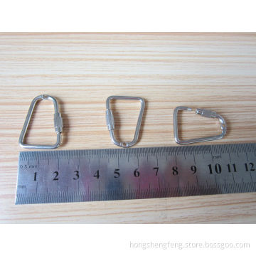 Triangle Shape Metal Screw Close Hook Keychain